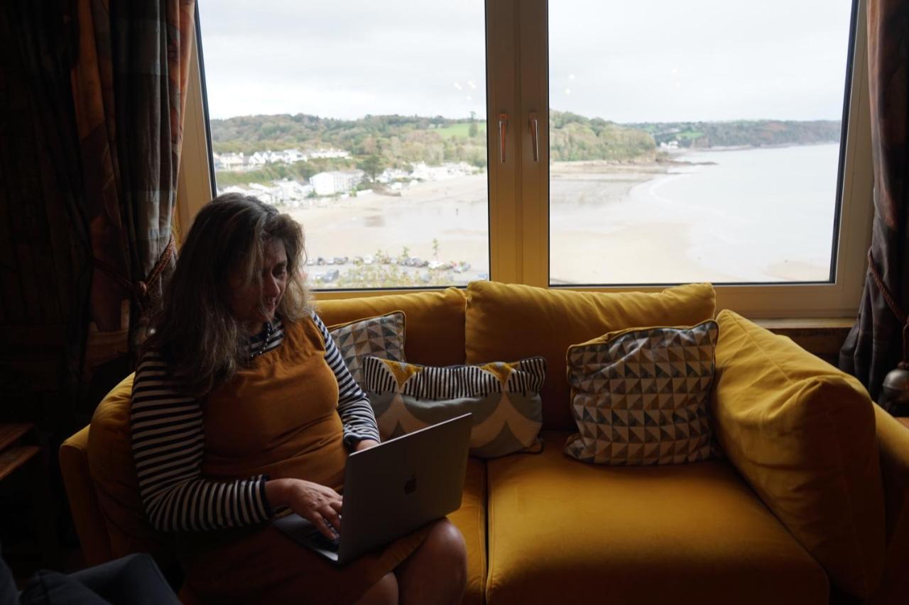 Beach House With Sea Views Over Saundersfoot Bay Exterior foto